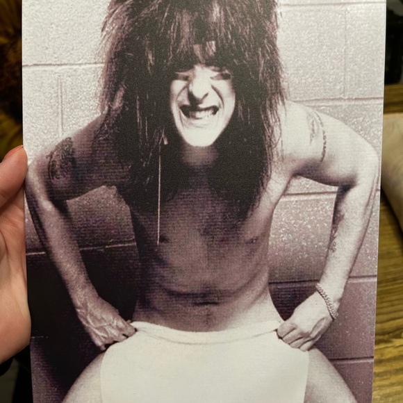 Other - Nikki Sixx Black and White Rock Star Metal sign